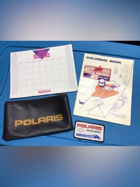 Polaris Black and Gold Pouch with Calendar, Coloring Book & Patch Set
